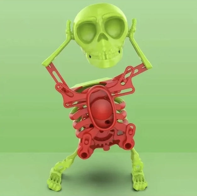 3D-printet dansende skeletfigur – vugger fra side til side