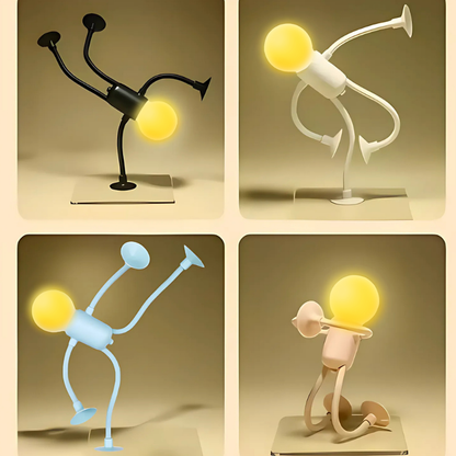 Ledsen™ FigureLamp 1+1 GRATIS: Natlampe med Blødt Lys og Fleksibel Figur