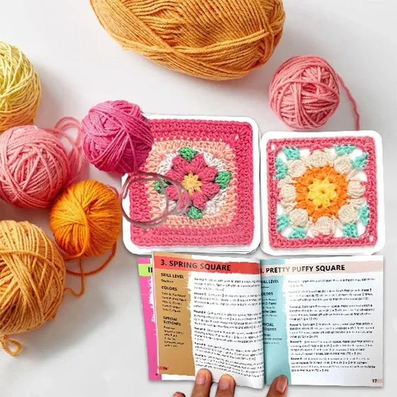 CrochetCards: Guide til Hæklede Firkanter - Komplet Kortspil