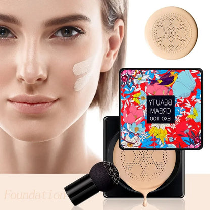 FoundationCream 1+1 GRATIS: Fugtgivende Og Oplysende Fundament Med Blød Svamp