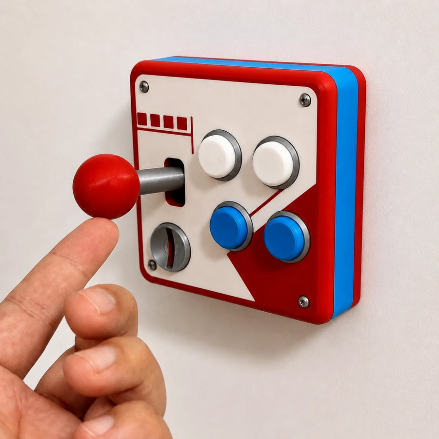 Retro arcade-afdækning til lyskontakt med joystick