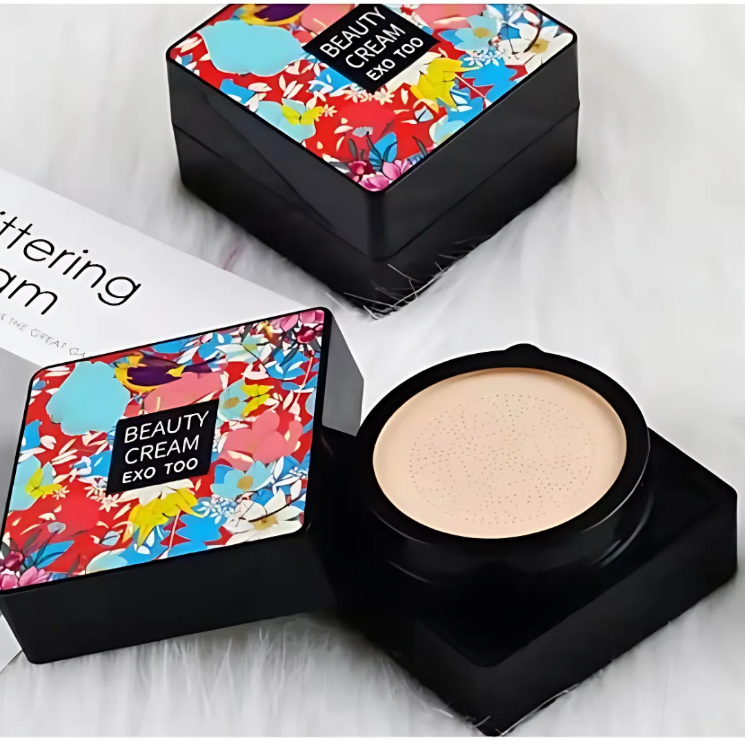 FoundationCream 1+1 GRATIS: Fugtgivende Og Oplysende Fundament Med Blød Svamp